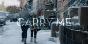 génération Z : image de deux personnes sous la neige avec texte "carry me"